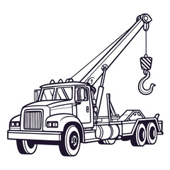 crane and truck