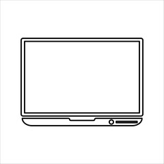 Laptop flat vector icon illustration