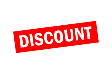 DISCOUNT - Red Rubber Stamp With text DISCOUNT 
