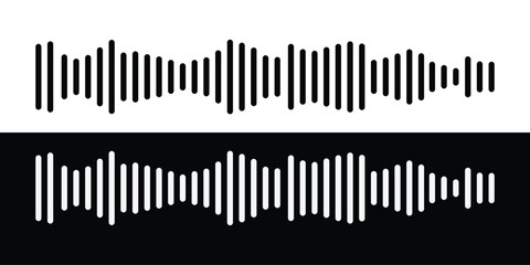 Sound wave collection for music. Audio Waves Logo Vector. audio signal icon. sound waves symbol. music pulse sign. Record interface icons.