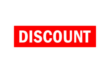 DISCOUNT - Red Rubber Stamp With text DISCOUNT 

