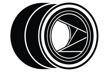 camera lens vector icon