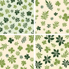 Fototapeta premium seamless pattern with green leaves