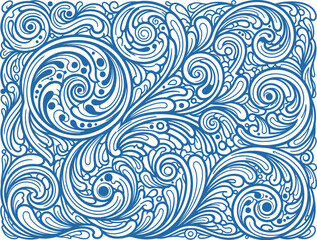 Abstract blue swirl pattern vector design decorative ornament background art