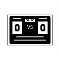 Football scoreboard icon. Simple illustration of football scoreboard vector icon for web
