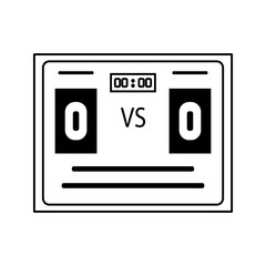 Football scoreboard icon. Simple illustration of football scoreboard vector icon for web
