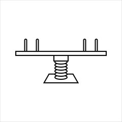 Seesaw icon. Saw icon. Balance symbol. Vector illustration. Eps 10.
