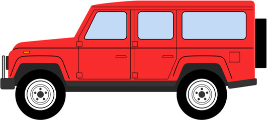 red truck isolated on white