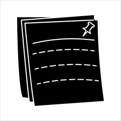 Sticky Note icon vector image. Can also be used for web apps, mobile apps, and print media.