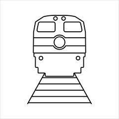 subway train symbol vector illustration. editable icon design