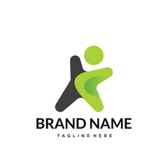 Yoga fitness healthcare logo design