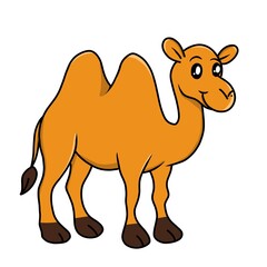 camel animal worksheet for colouring book