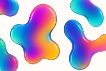 Colorful abstract liquid shapes design background