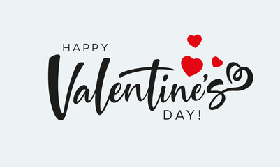 Valentines day themed feminine typographic design and hearts. Valentine's day text suitable for printing. typography. Handdrawn font. Handmade calligraphy. Holiday concept.