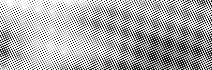 Grunge halftone gradient background. Faded grit noise texture. White and black sand wallpaper. Retro pixelated backdrop. Anime or manga style comic overlay. Vector graphic design textured template