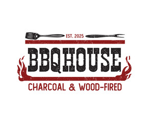 Rustic BBQ House Logo