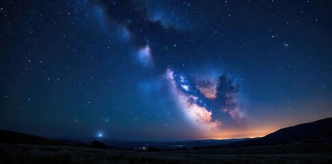 Breathtaking Night Sky Multiple Shooting Stars Streaking Across Inky Blackness, Glowing Trails, Celestial Astronomy, Fantasy Theme