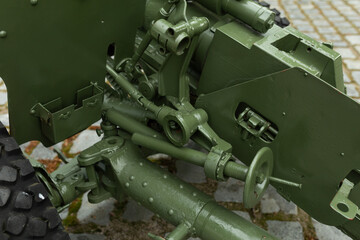 Details of the Military Cannon. Artillery from World War II