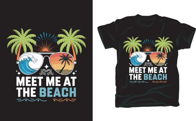 retro vintage summer beach t shirt design