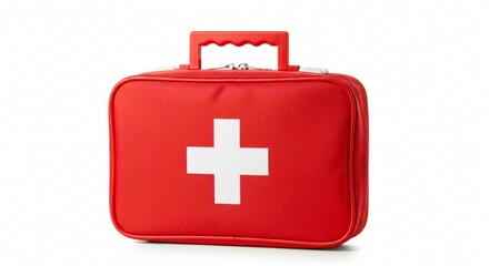 Obraz premium First aid kit on white background isolated