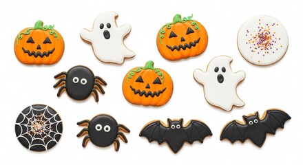 cookies Halloween on white background