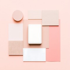 Abstract geometric shapes composition