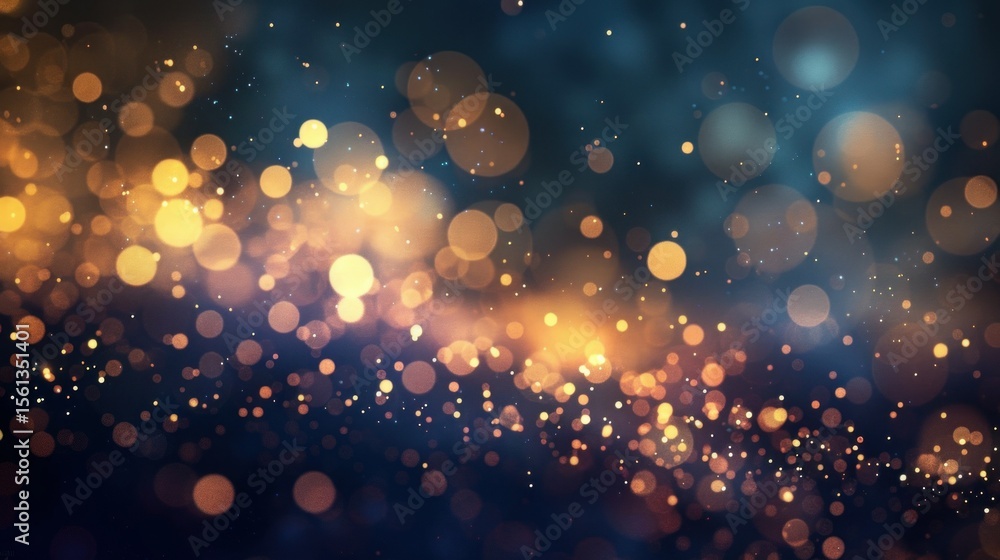 Poster soft light abstract background with glowing elements and bokeh