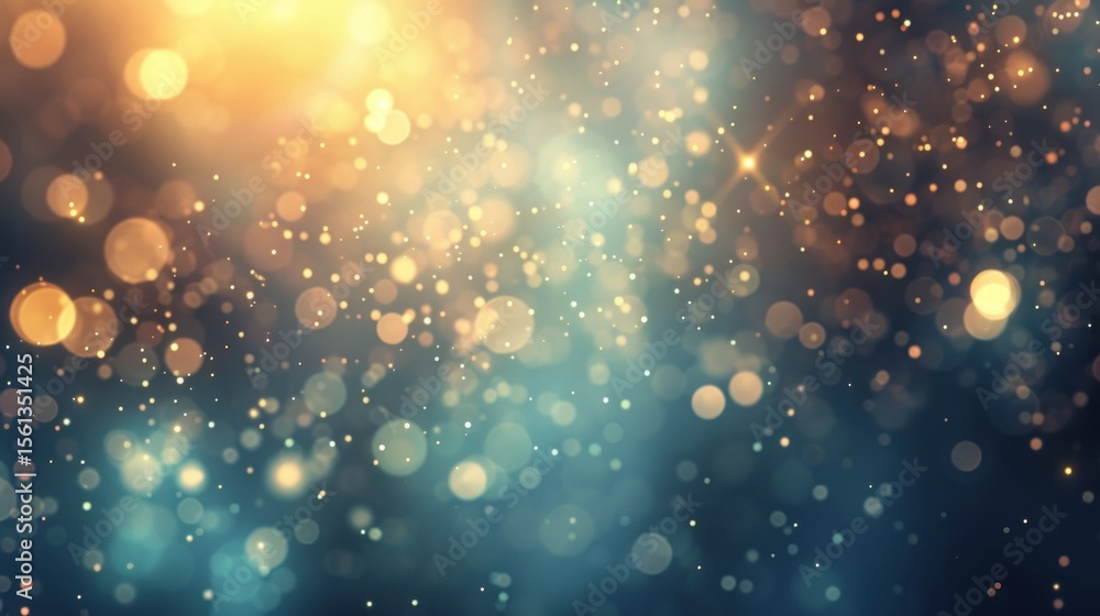 Poster soft light abstract background with glowing elements and bokeh