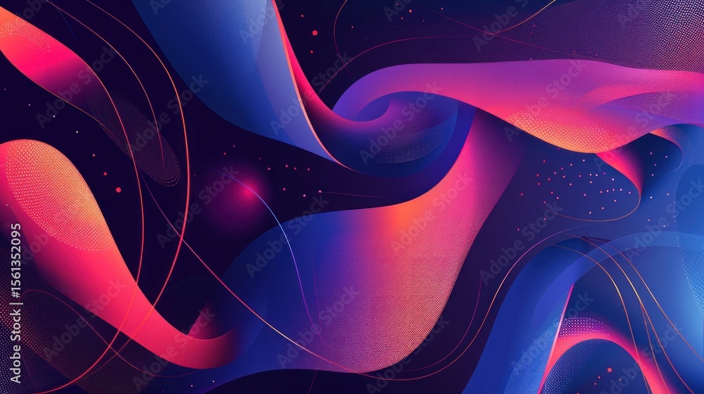 Poster Modern vector design with abstract forms and dynamic composition