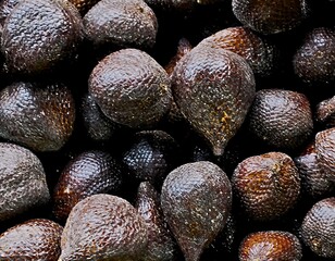 Fresh Salak on Market Display