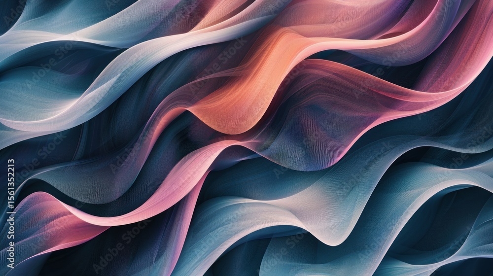 Poster repeating abstract pattern background with soft lines and colors