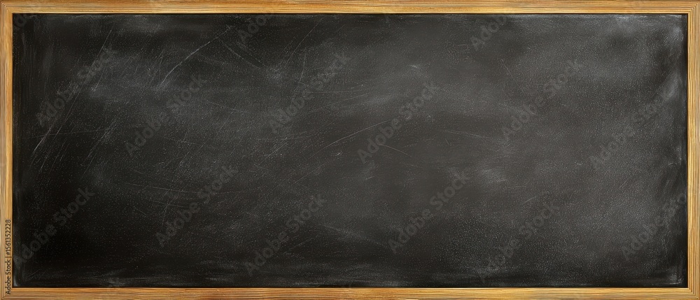 Poster the empty blackboard awaiting thoughts and ideas for classroom learning.