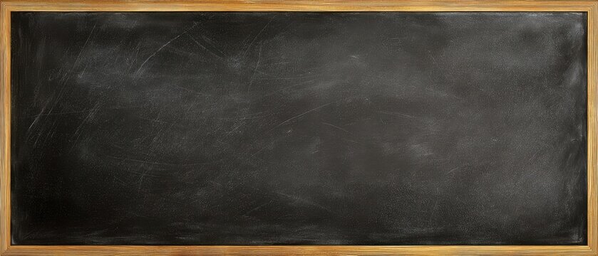 The empty blackboard awaiting thoughts and ideas for classroom learning. - Powered by Adobe