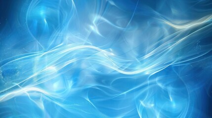 Fototapeta premium Abstract blue background with soft curves and glowing light effects