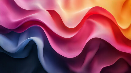 Obraz premium Modern, Soft Pop, squishy textures on dark gray background. Abstract Waves of Color, Flowing Curves and Bold Hues
