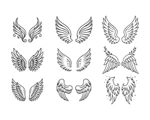 Fototapeta premium Angel Wing SVG Design