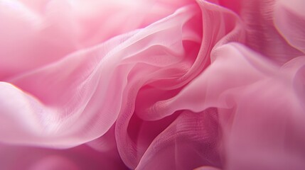Obraz premium Sheer Pink Fabric Draping with Soft Romantic Bokeh Effect in Cozy Ambience