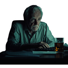 portrait of a man on transparent png background