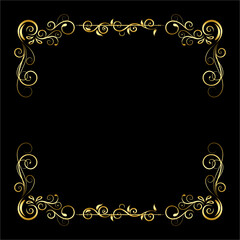 Intertwined Flourish and Border Square Frame