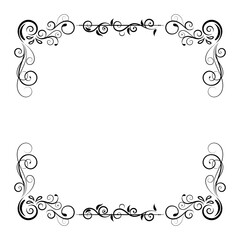 Intertwined Flourish and Border Square Frame