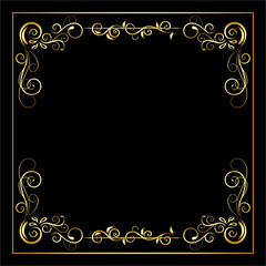 Intertwined Flourish and Border Square Frame