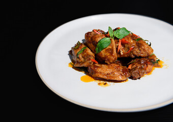 fried chicken wings.