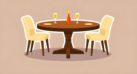 table and chairs for home, dining furniture set, table and chairs vector illustration, table and chairs cartoon, table and chairs simple design, furniture clipart vector, table and chairs silhouette, 