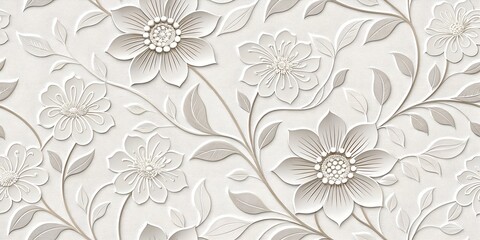 Seamless floral pattern vector illustration: A beautiful vintage design for spring and summer textile decor