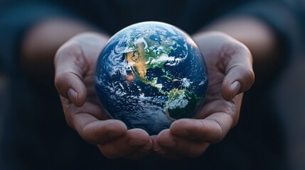 Hands Holding Earth Globe  Sustainability  Environment  Global Issues