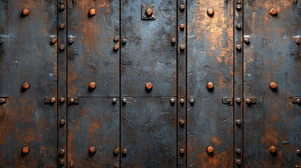 Fototapeta premium Rusty iron background texture with aged metal look perfect for industrial design projects