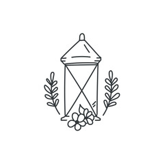 Hand-drawn linear wedding icon in minimalist style, perfect for rustic and elegant event designs. Ideal for planners,
