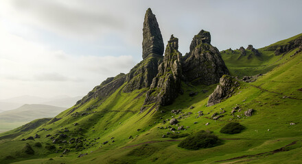 Stunning Old Man of Storr Scotland Highland Landscape