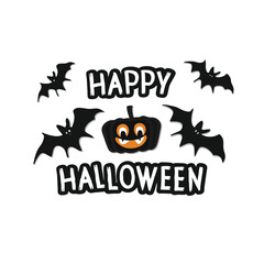 Obraz premium Happy Halloween party and banner Vector Art, Icons, and Graphics for 