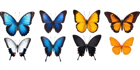 Fototapeta premium Diverse Collection of Butterflies